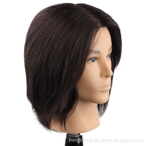 Cheap brown male man head mannequin with human hair